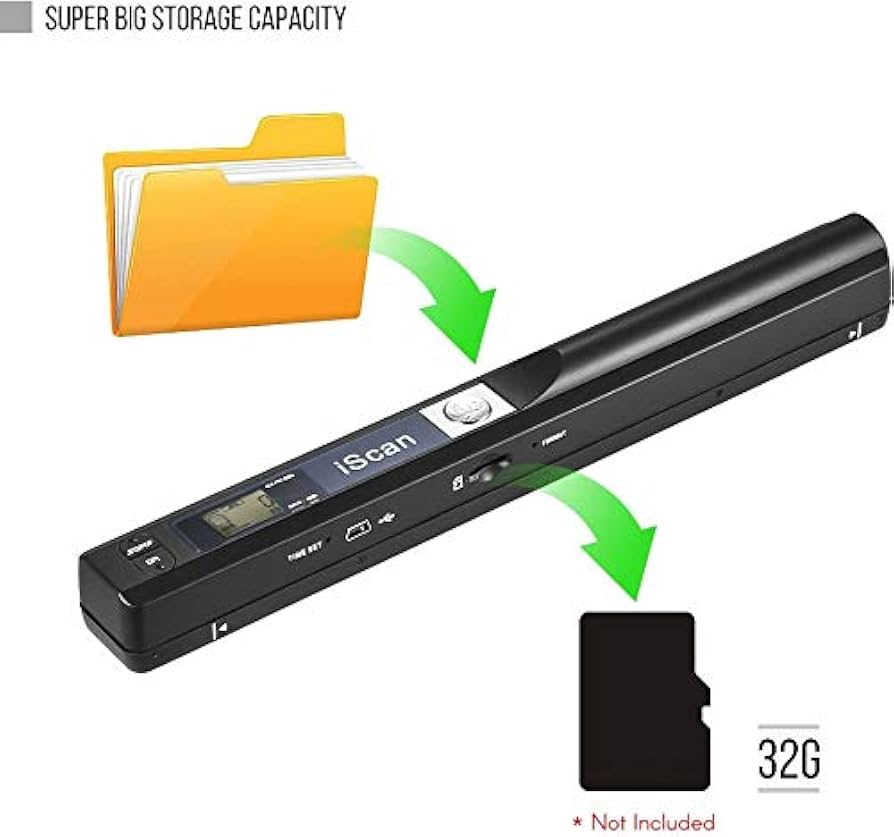 Portable Handheld Scanner, ANNCARY Document Wand Scanner